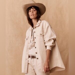 The Great. The Gallop Shirt in Natural Size 1 / Small